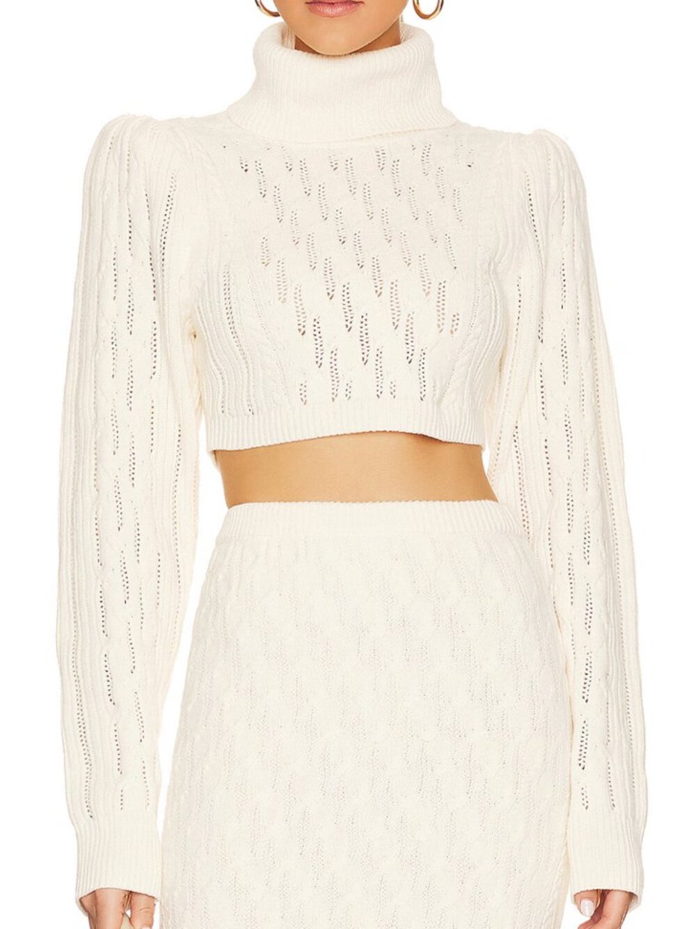 REVOLVE LPA Laraine Cable Turtleneck Sweater
